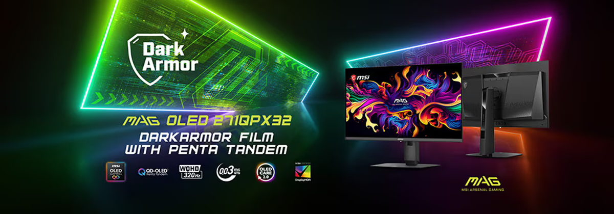 Der neue Monitor MAG OLED 271QPX32 feiert seine Premiere auf der Computex 2026.